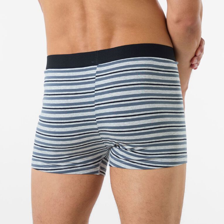 H&H Men's Trunks 3 Pack, Black/Grey, hi-res