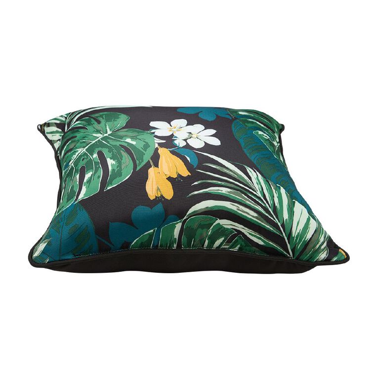 Living & Co Outdoor Cushion Flora Green Dark 40cm x 40cm, , hi-res