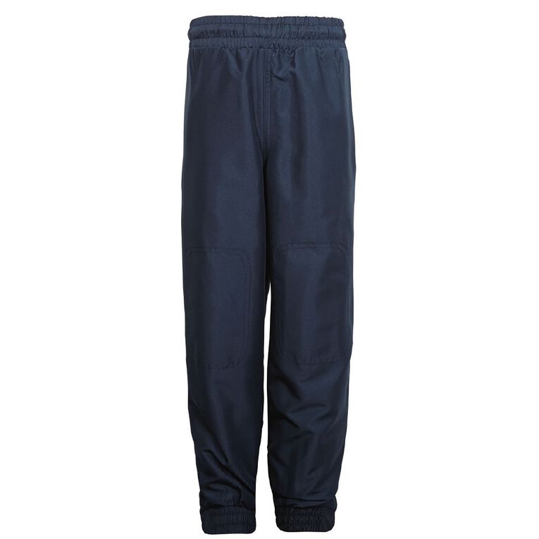 Schooltex Cuffed Leg Pongee Trackpants, Navy, hi-res