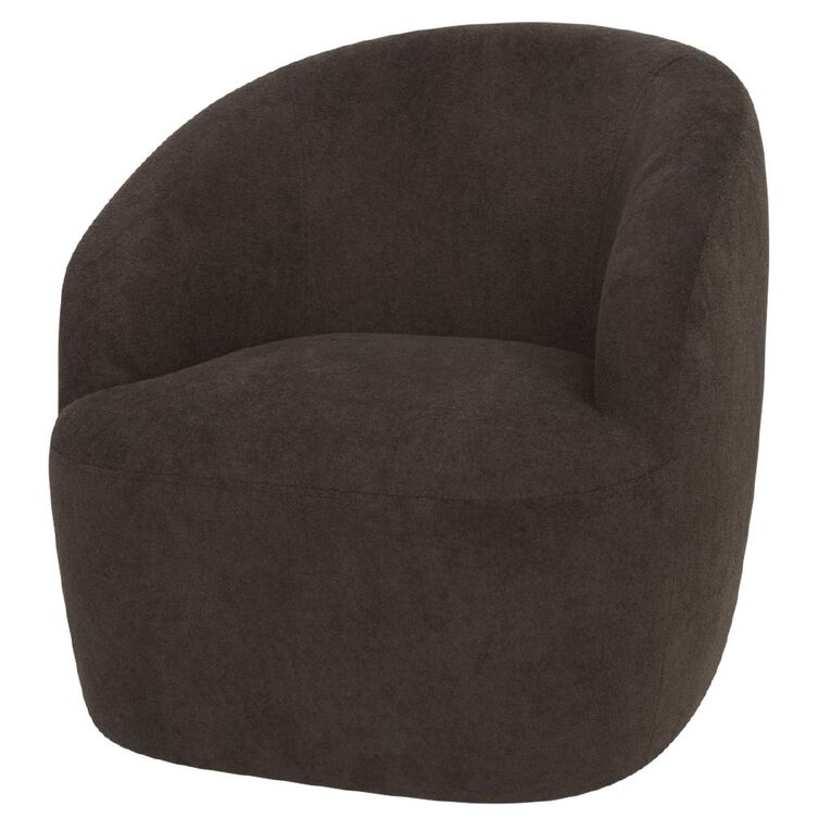 Living & Co Ava Swivel Chair Brown, , hi-res