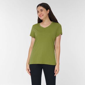 H&H Women's Short Sleeve V-Neck Cotton Tee