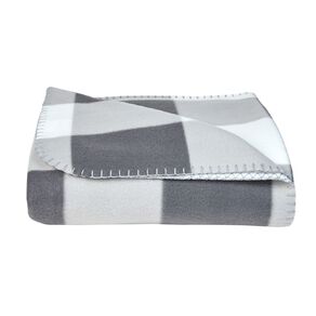 Living & Co Polar Fleece Blanket Checkered Double