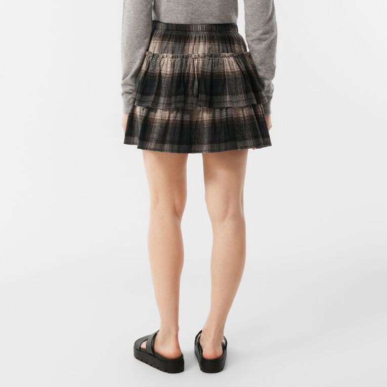 H&H Women's Mini Check Rara Skirt, Blue Mid, hi-res
