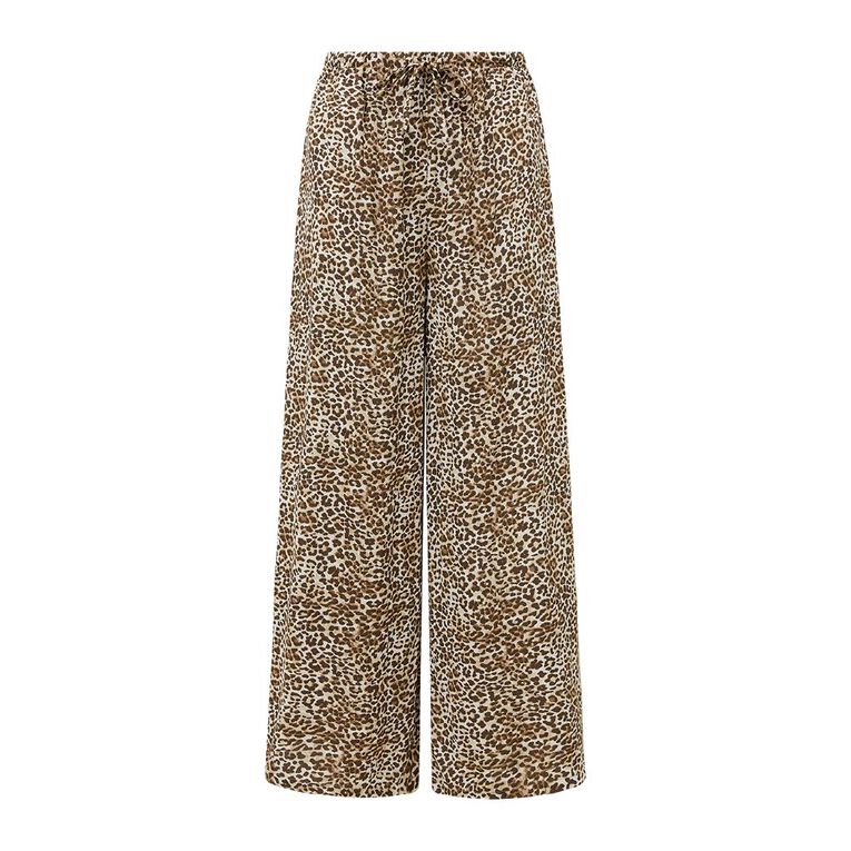 H&H Women's Drawstring Pants, Brown Mid, hi-res