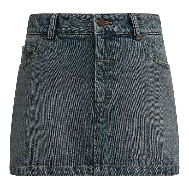 Garage Women's Denim Mini Skirt, Denim Mid, hi-res