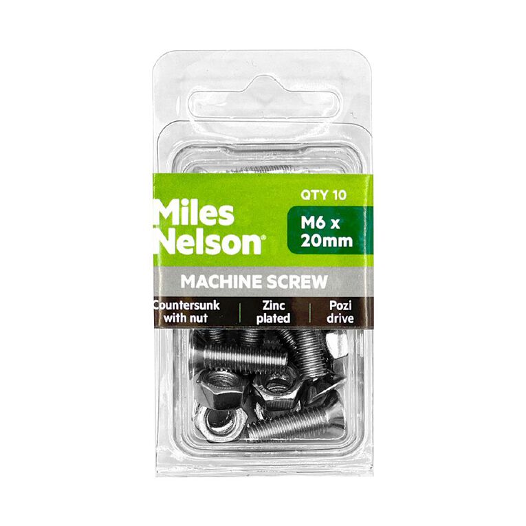 Miles Nelson Zinc Pozi Drive Pan Head Self Tapping Screw 8g x 20mm 10 Pk, , hi-res