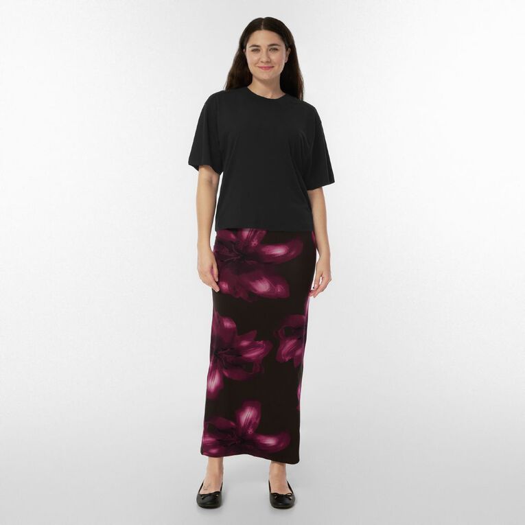 Garage Women's Printed Contour Maxi, Brown, hi-res