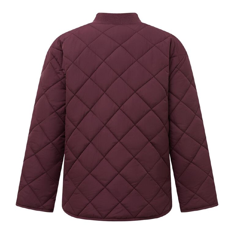 H&H Women's Quilt Jacket, Red Dark, hi-res