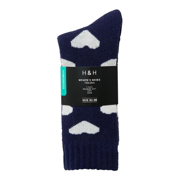 H&H Women's Brushed Home Socks 2 Pack, Pink Light, hi-res