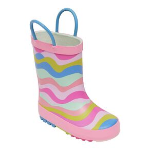 Young Original Junior Kids' Rubber Rainbow Gumboots