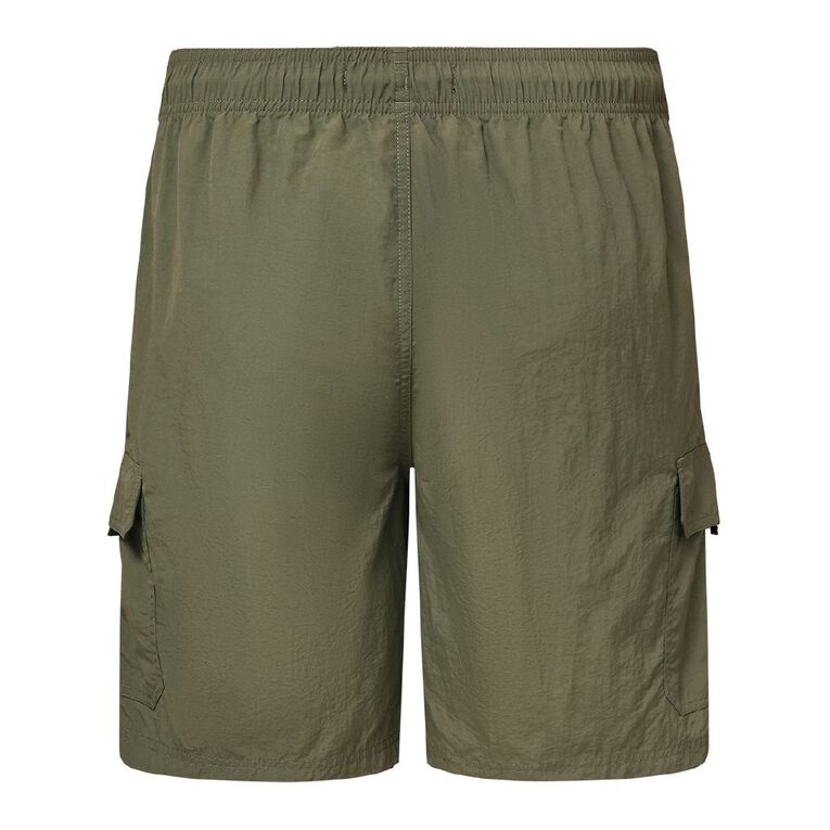 H&H Men's Nylon Cargo Boardshorts, Green Mid, hi-res
