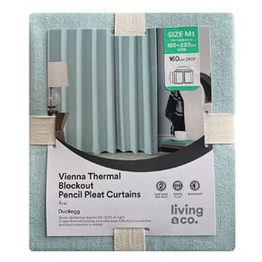 Living & Co Vienna Curtains Green 150-230cm Wide/160cm Drop