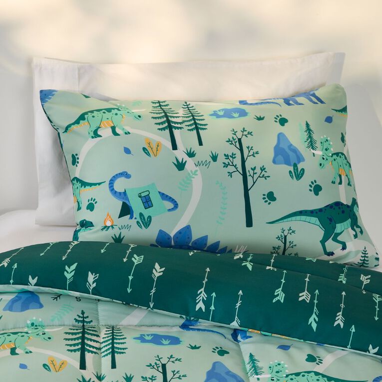 Living & Co Kids 2 Piece Comforter Set Roar and Explore King Single, , hi-res