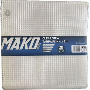 Mako Clear View PE Tarpaulin 135gsm 4 x 6ft