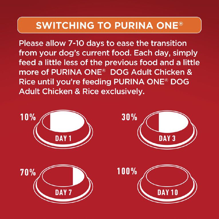 PURINA ONE Adult Chicken & Rice Dry Dog Food 2.5kg, , hi-res