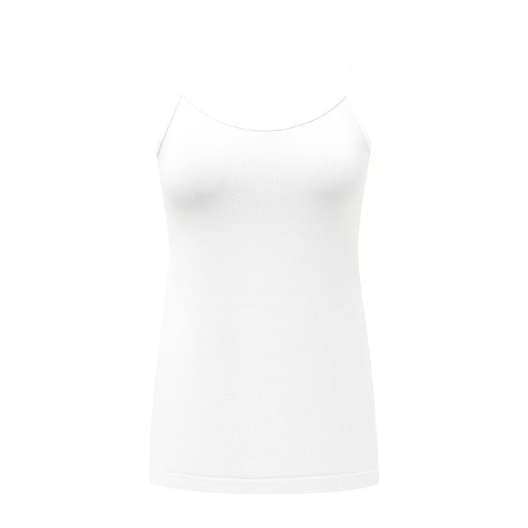 H&H Women's Seamless Cami, White, hi-res