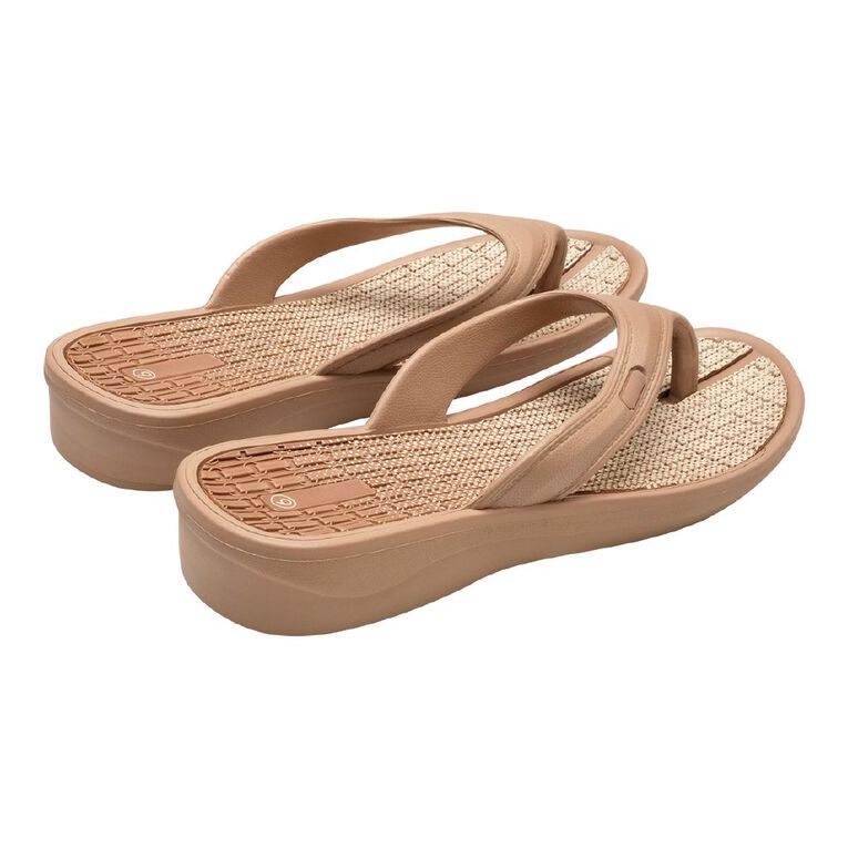 H&H Women's Sporty Jandals, Natural, hi-res