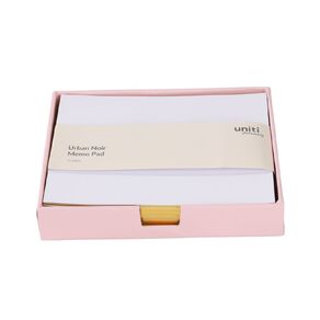Uniti Stationery Urban Noir Rectangle Memo Pad Pink