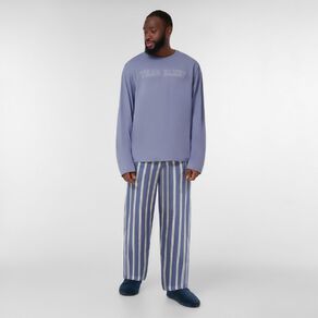 H&H Men's Knit Flannel Pyjama Set