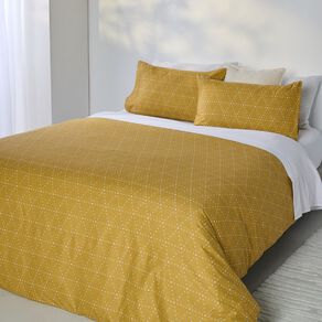 Living & Co Microfibre Duvet Cover Set Stella Yellow