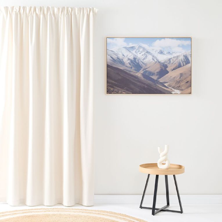 Living & Co Studio Curtains Natural 150-230cm Wide/160cm Drop, , hi-res