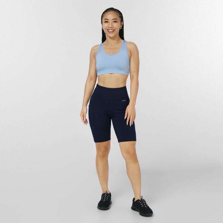 Active Intent Women's Side Pocket Bike Shorts, Black, hi-res