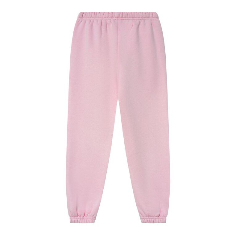Young Original Cosy Fleece Cuffed Trackpants, Pink Light, hi-res