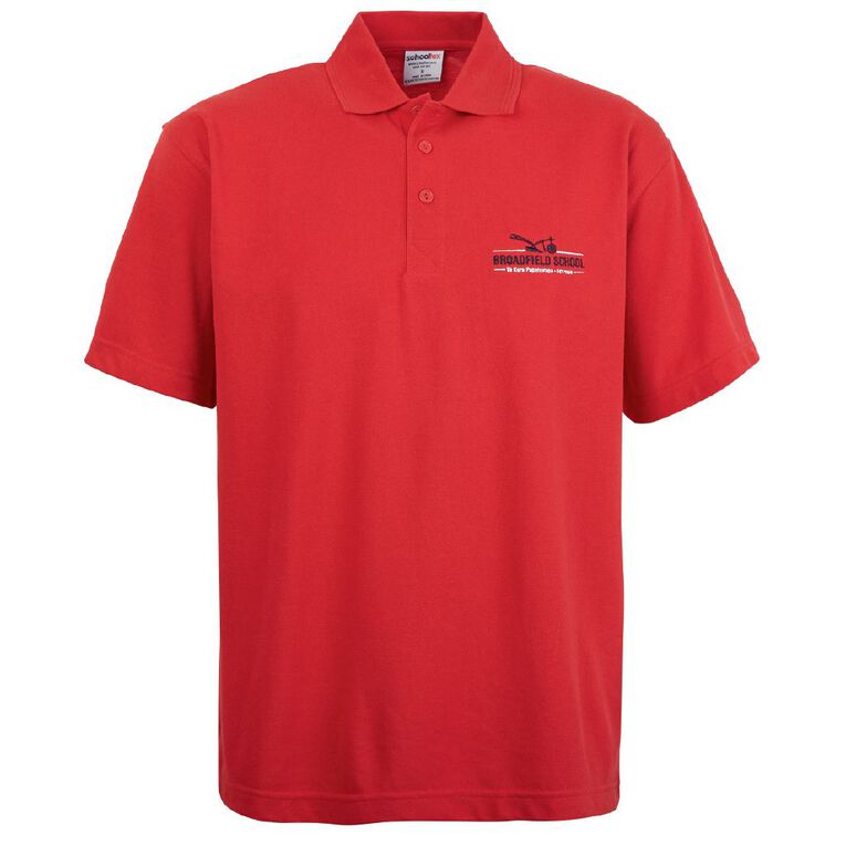 Schooltex Broadfield School Polo, Red Mid, hi-res