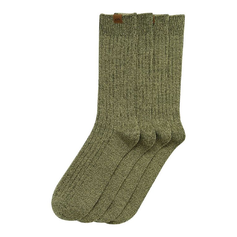 Back Country Adults' Wool Mix Ribbed Crew Socks 2 Pack, Brown Light, hi-res