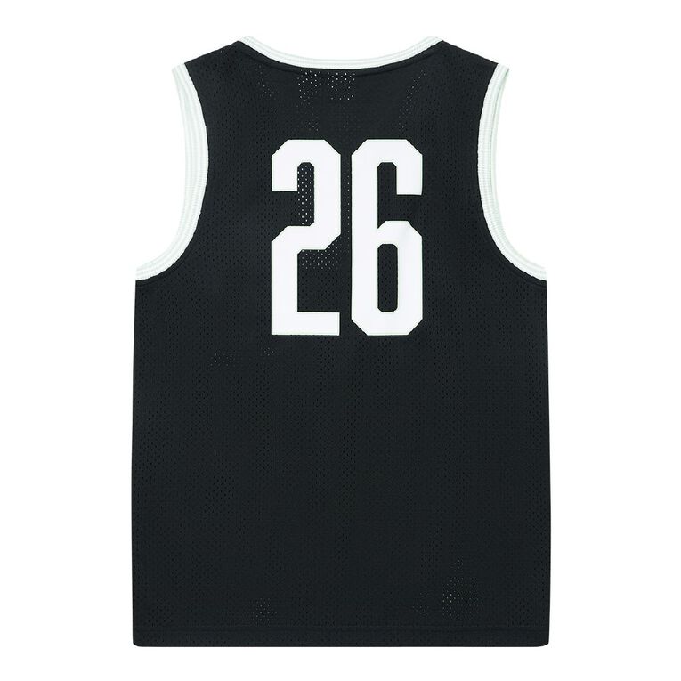 Basketball NZ Basketball Singlet, Black, hi-res