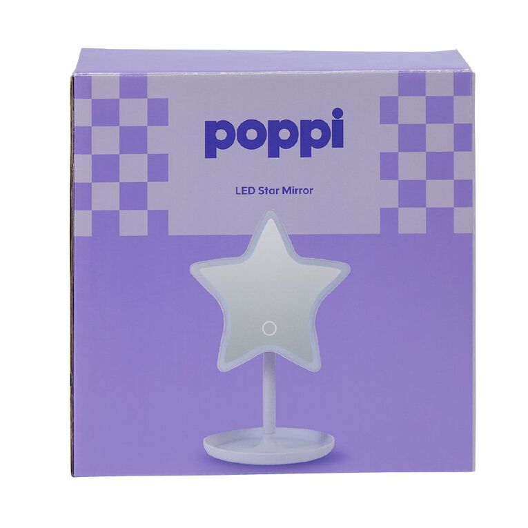 Poppi LED Star Mirror Purple, , hi-res