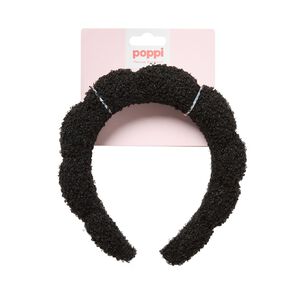 poppi scallop headband black 1 each