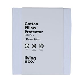 Living & Co Pillow Protector Cotton 2 Pack White One Size