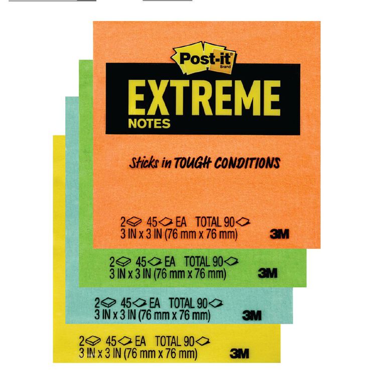 PostIt Extreme Notes 76mm x 76mm Assorted 2 Pack The Warehouse