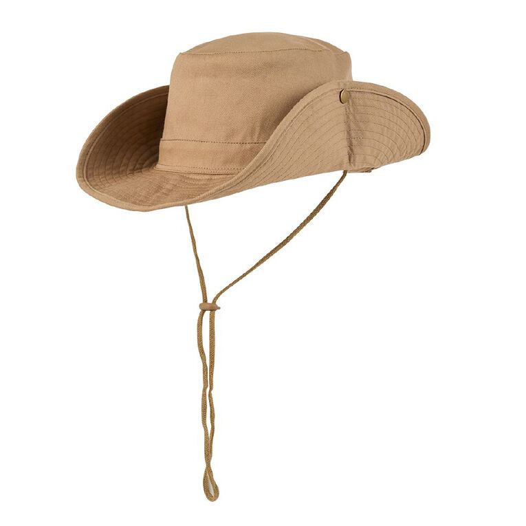 H&H Men's Button Cricket Hat, Beige, hi-res