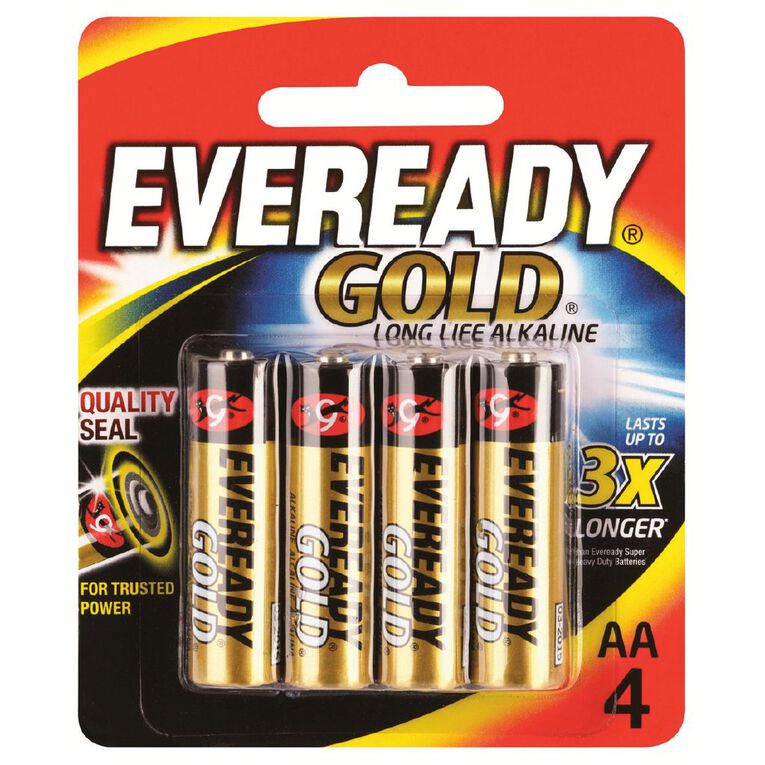 Eveready Gold Batteries AA 4 Pack