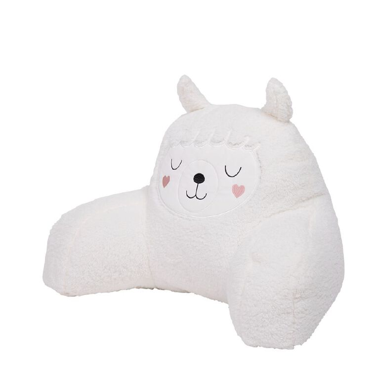 Living & Co Kids Reading Cushion Llama White, , hi-res