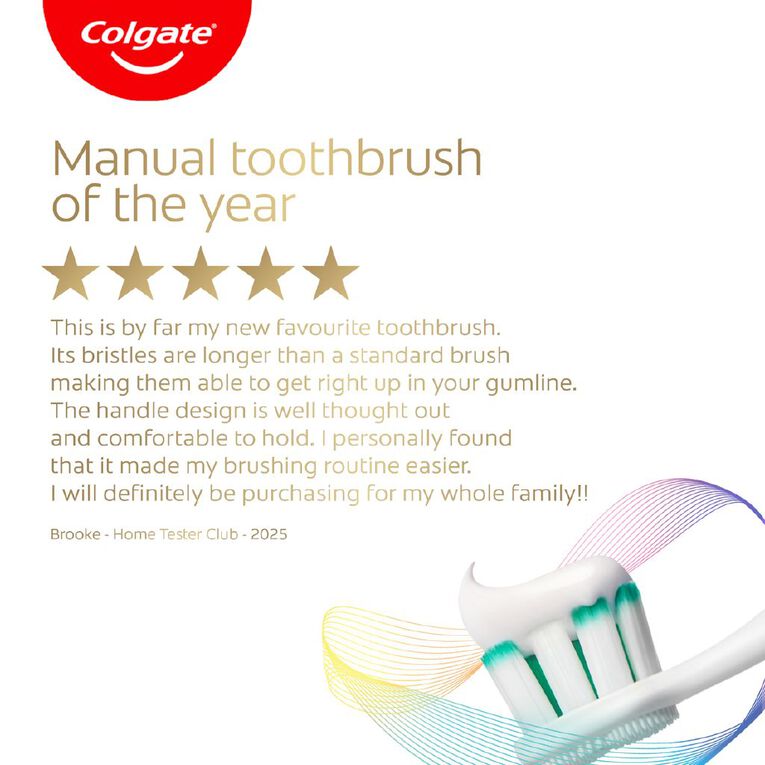 Colgate Total Active Prevention Foaming Clean Toothbrush Medium 1 Pack, , hi-res