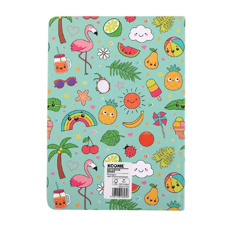 Kookie Pineapple A5 Notebook Green, , hi-res