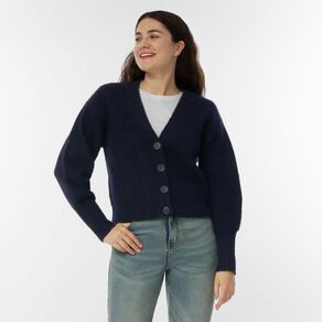 H&H Women's Long Puff Sleeve Cardi