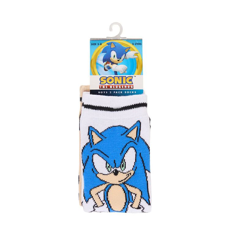 Sonic Crew Socks 2 Pack, Beige, hi-res