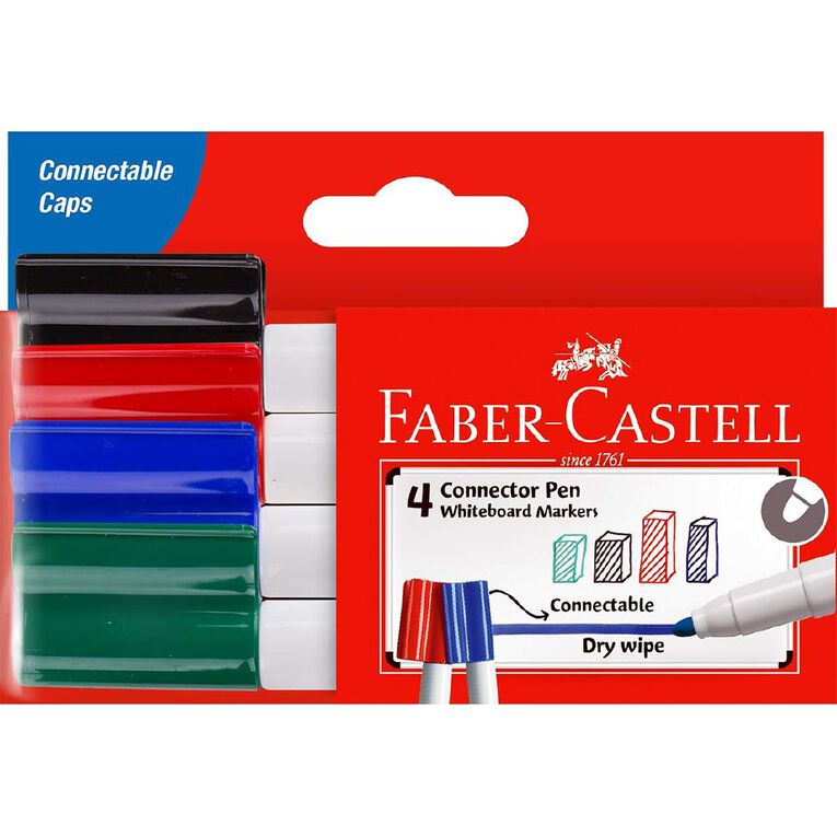 Faber-Castell Connector Whiteboard Marker PK4, , hi-res