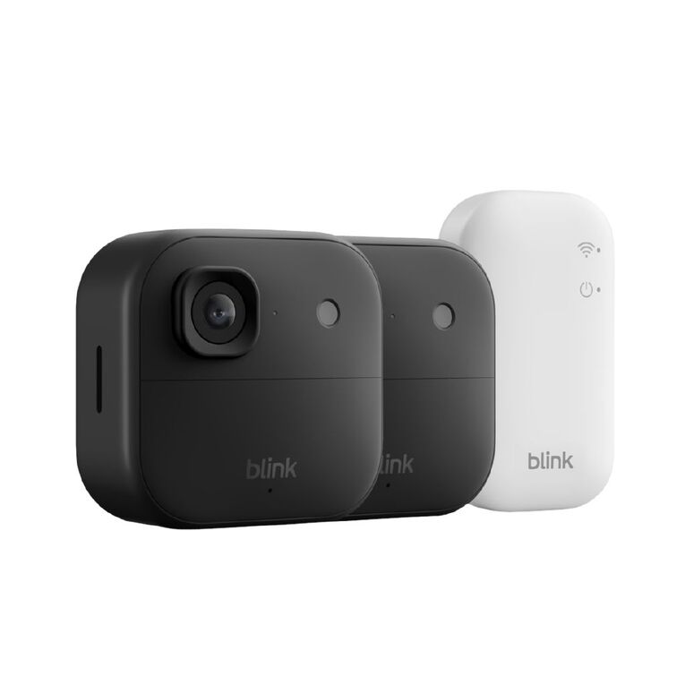 Blink Outdoor 2K+ With Sync Module Core 2 Pack Black, , hi-res
