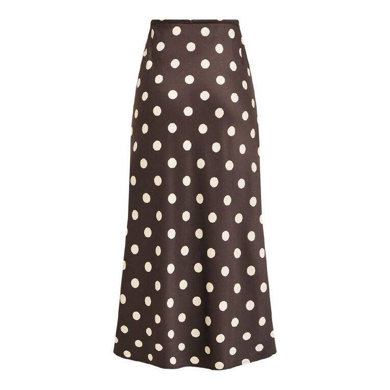 H&H Women's Bias Skirt, Brown Dark, hi-res