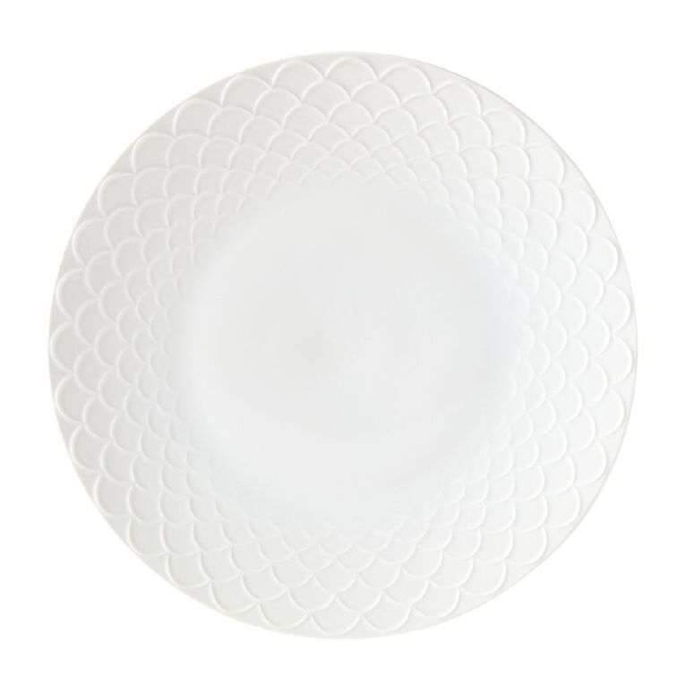 Living & Co Textured Glazed Plates Ivory 4 Pack, , hi-res