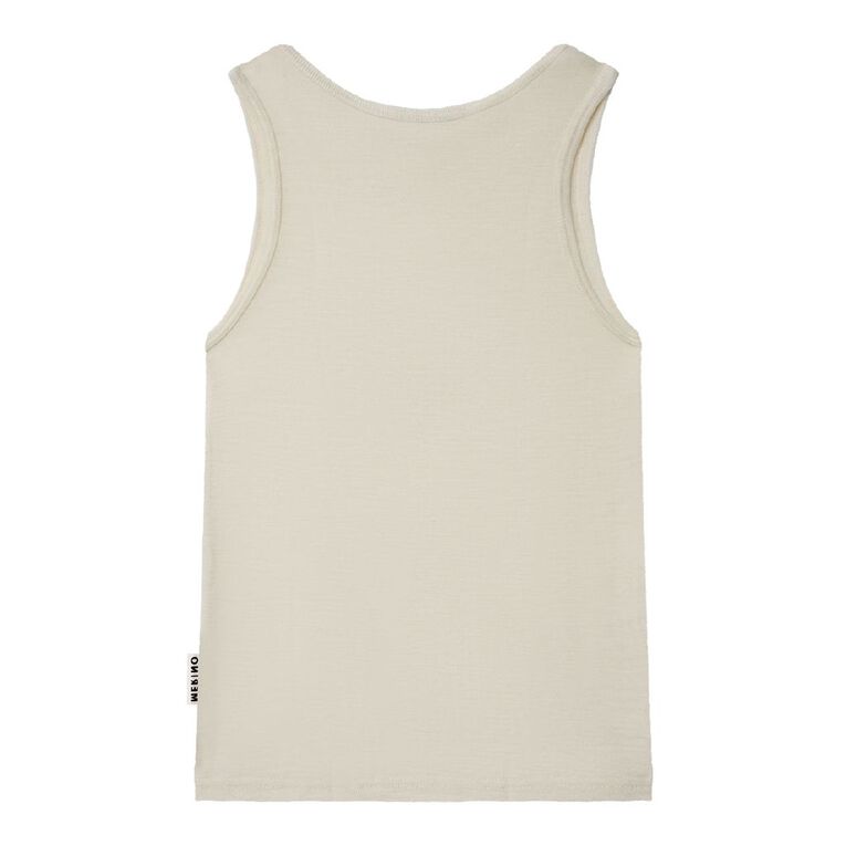 H&H Kids' Merino Thermal Singlet, Cream, hi-res