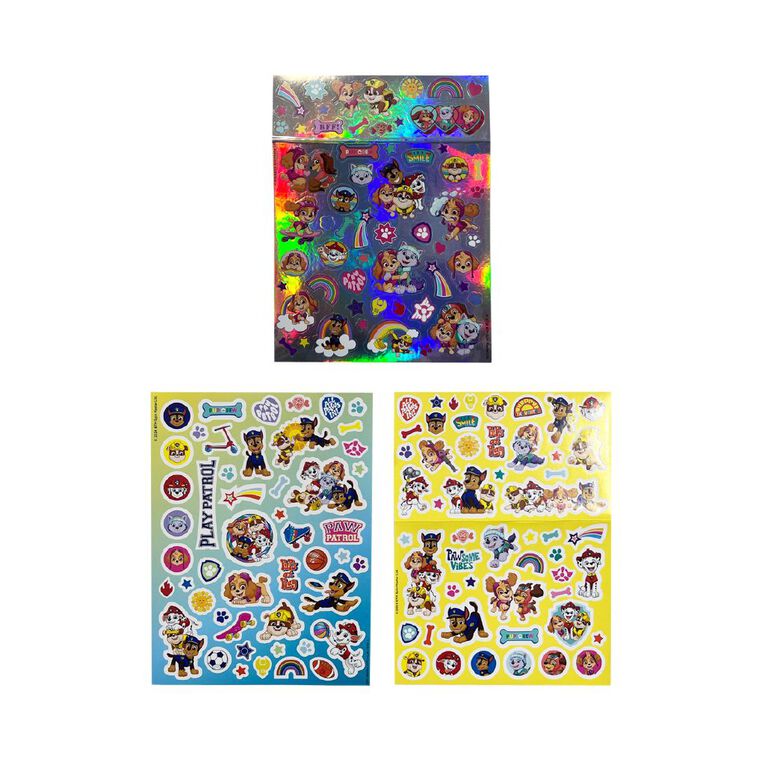 Paw Patrol 3 Sheet Sticker Pack, , hi-res