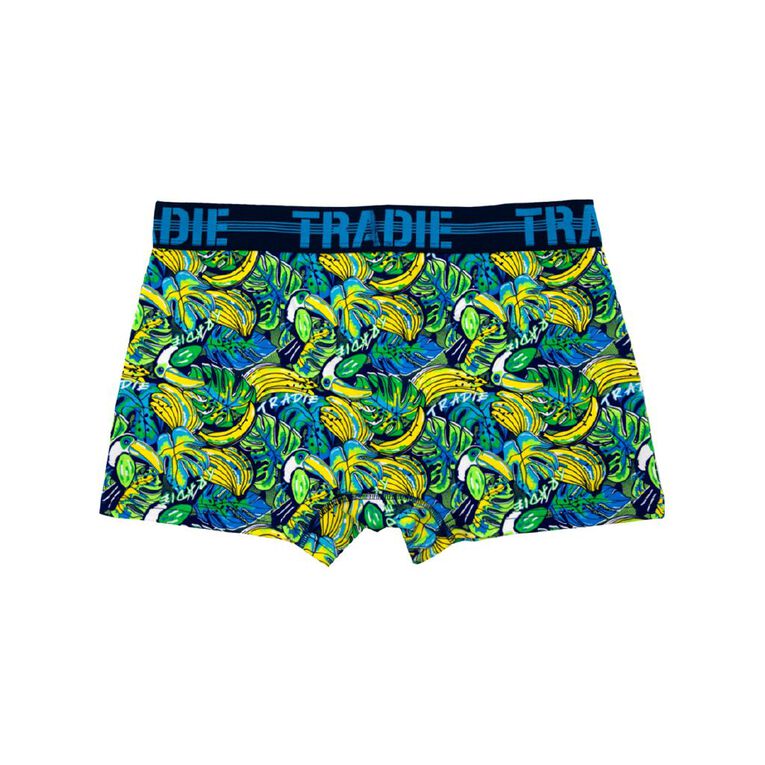 Tradie Men's Fly Front Trunks 3 Pack, Yellow, hi-res
