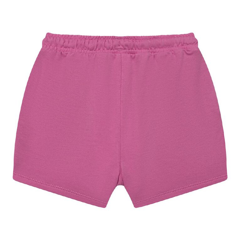Minnie Mouse Preschool Printed French Terry Shorts, Pink Mid, hi-res