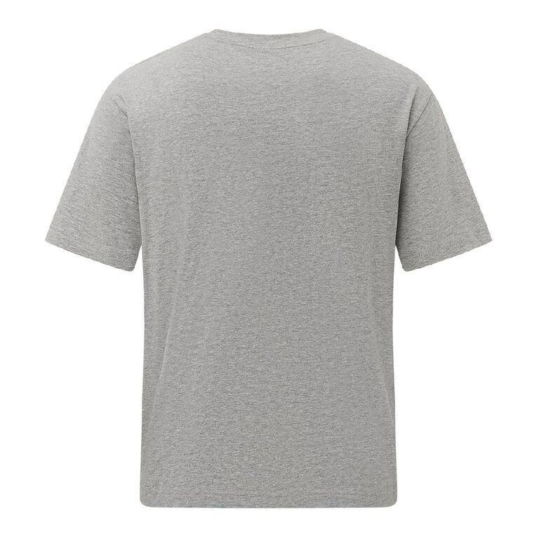 H&H Men's Midweight Embroidered Tee, Grey Marle, hi-res